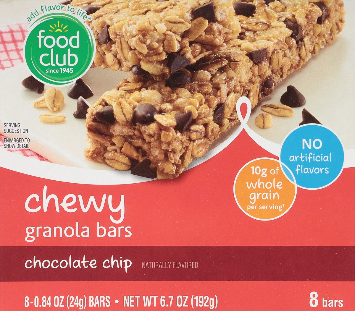 slide 6 of 9, Food Club Chocolate Chip Chewy Granola Bars 8 - 0.84 oz Packs, 8 ct