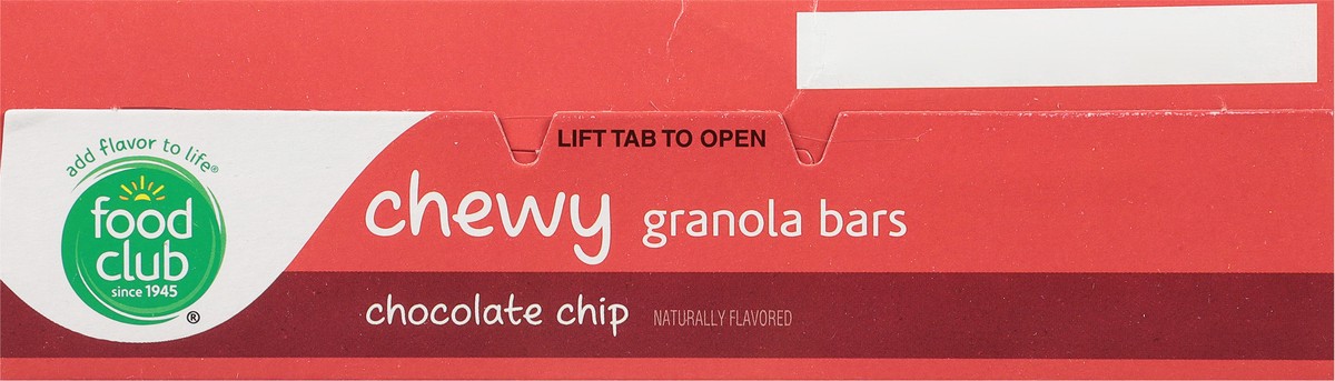 slide 9 of 9, Food Club Chocolate Chip Chewy Granola Bars 8 - 0.84 oz Packs, 8 ct