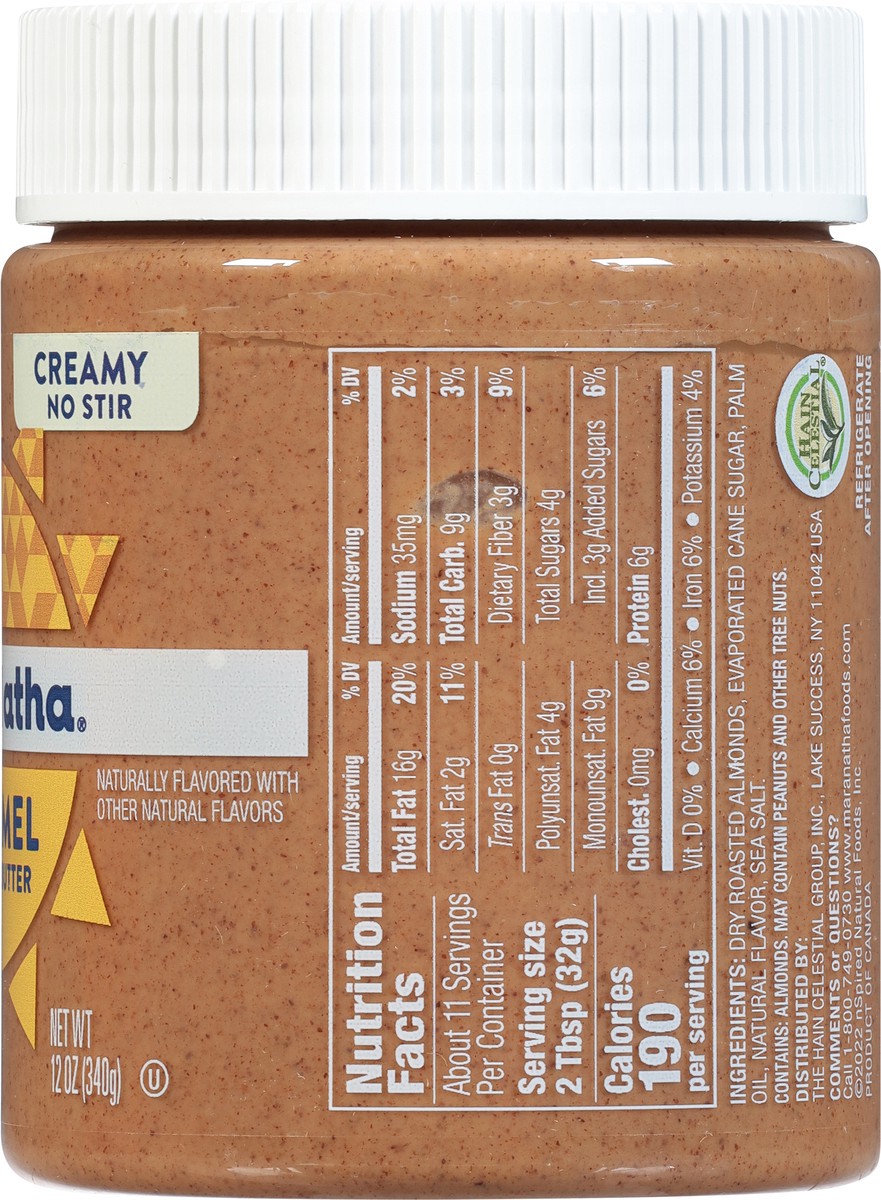 slide 6 of 7, MaraNatha Creamy No Stir Caramel Almond Butter 12 oz, 12 oz