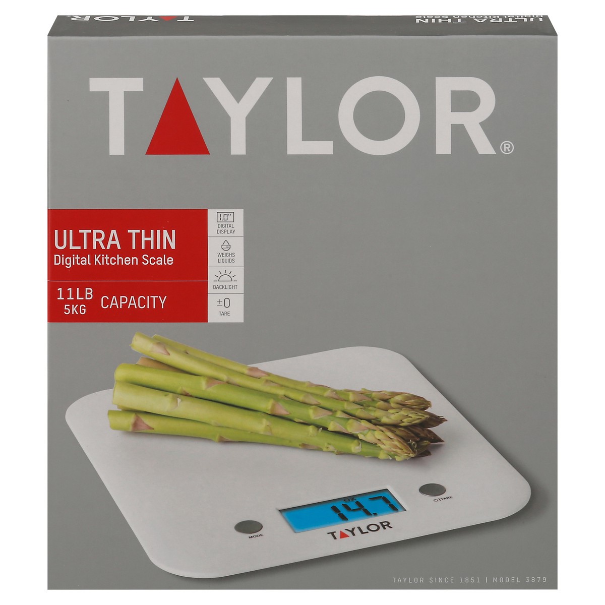 slide 1 of 9, Taylor Ultra Thin Digital Kitchen Scale 1 ea, 1 ct