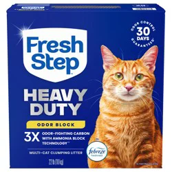 Fresh Step Heavy Duty Odor Block Multi Cat Clumping Litter with Febreze Freshness, 22 lb
