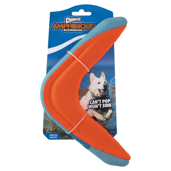 slide 1 of 1, Chuckit! Medium Amphibious Boomerang, Assorted Colors, 1 ct