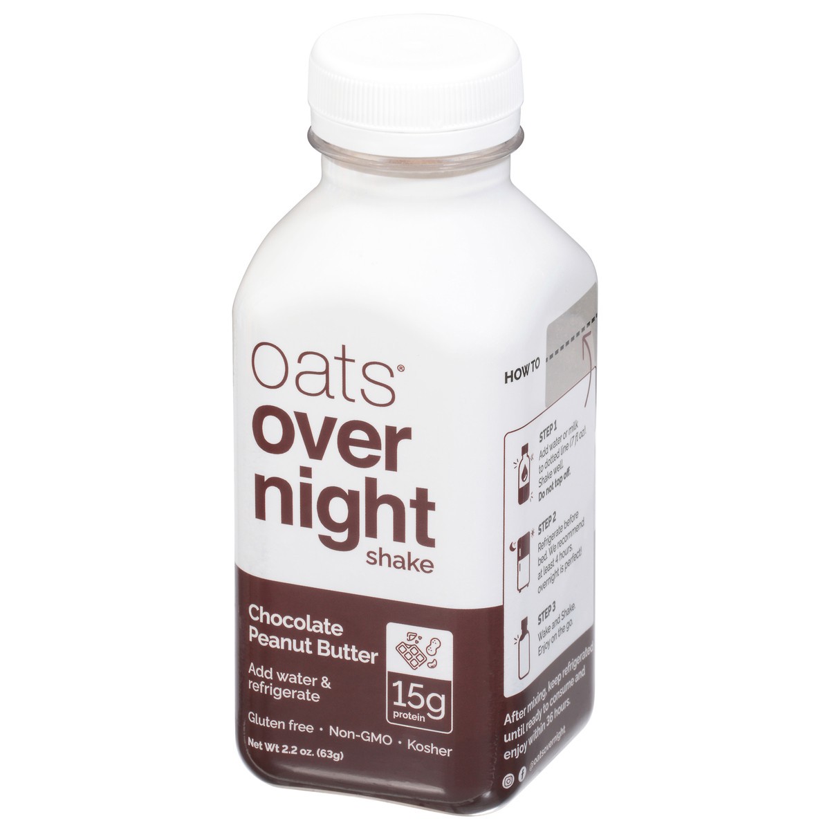 slide 3 of 9, Oats Overnight Chocolate Peanut Butter Shake 2.2 oz, 2.2 oz