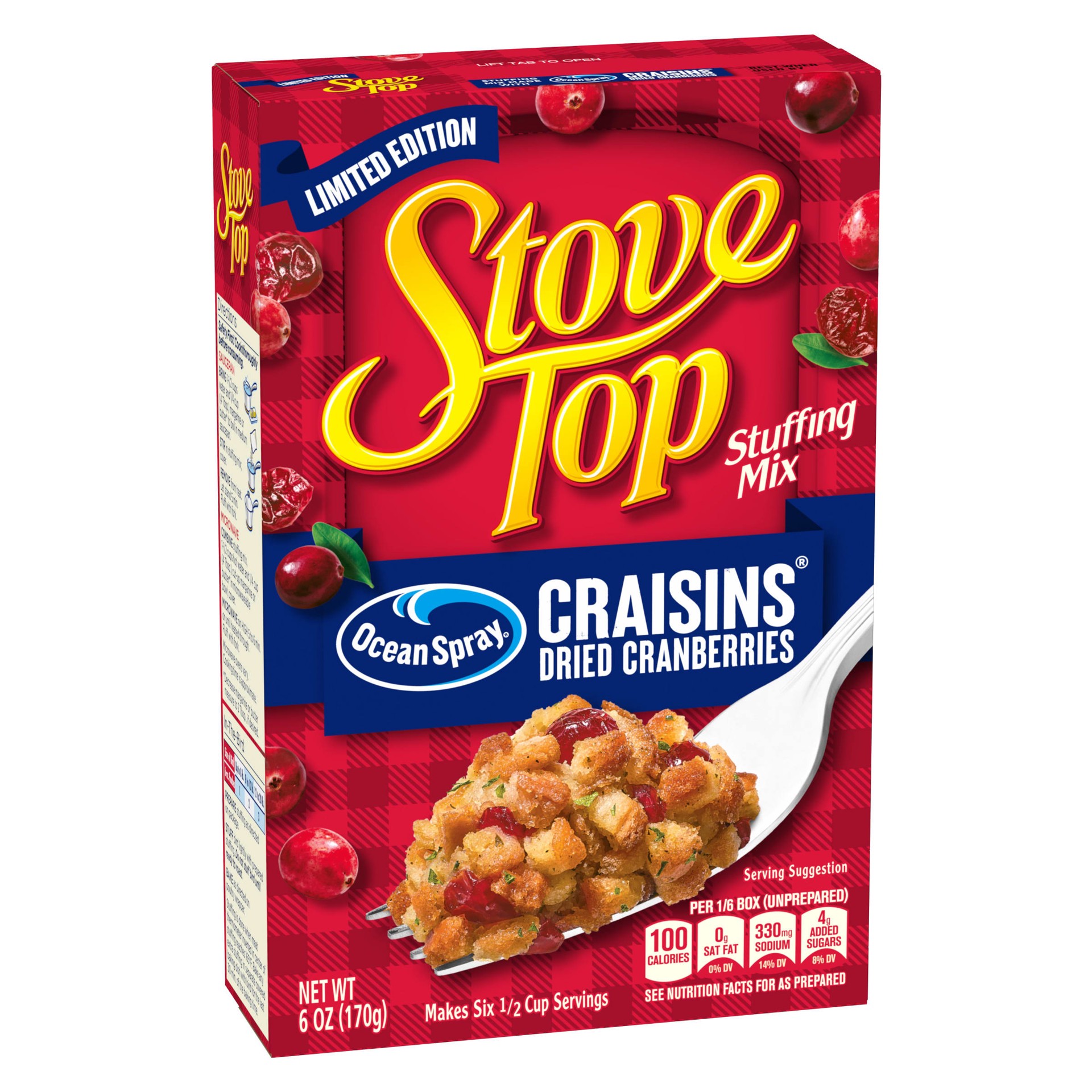 slide 4 of 10, Stove Top Cranberry Stuffing Mix, 6 oz Box, 6 oz