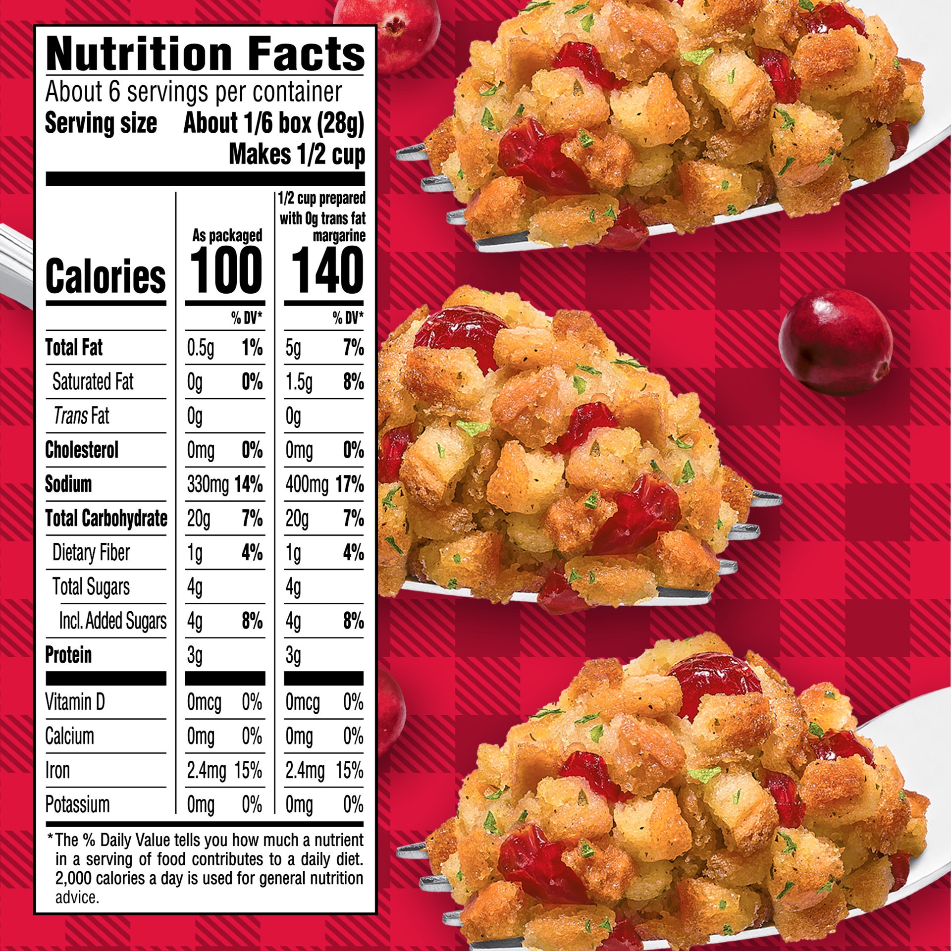 slide 2 of 10, Stove Top Cranberry Stuffing Mix, 6 oz Box, 6 oz