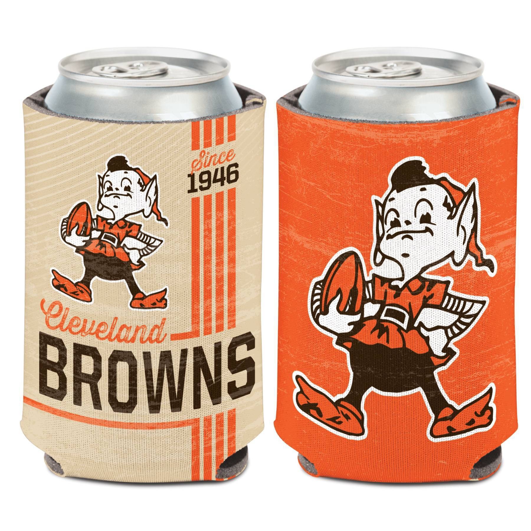 slide 1 of 1, NFL Cleveland Browns Retro Can Cooler, 1 ct