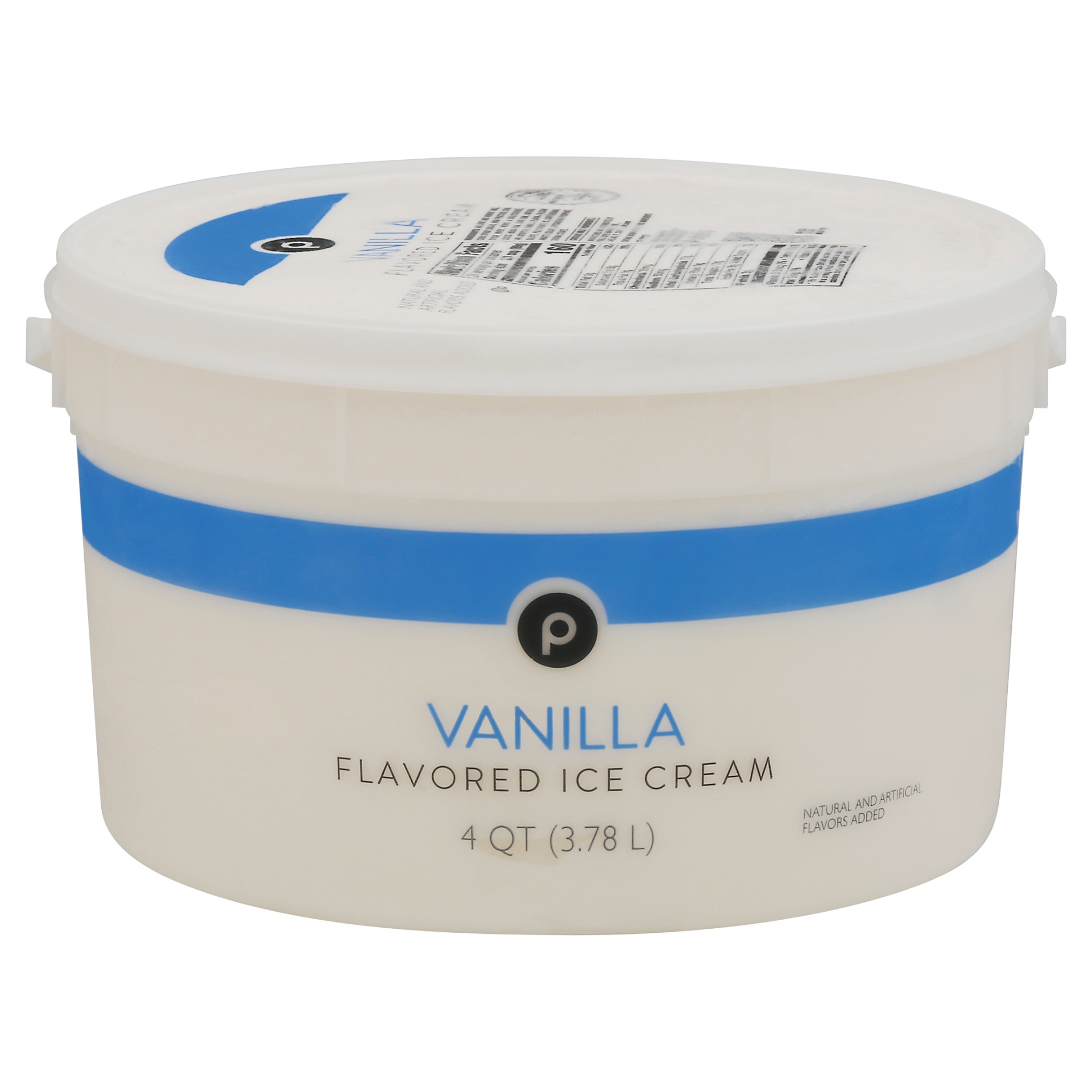 slide 1 of 1, Publix Vanilla Flavored Ice Cream, 4 qt
