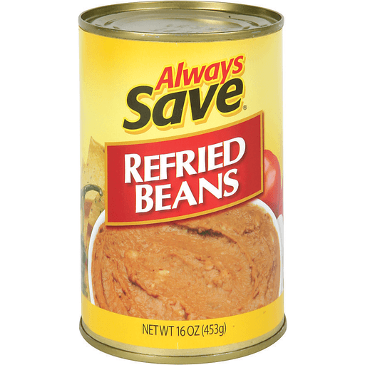 slide 1 of 1, Always Save Refried Beans, 16 oz