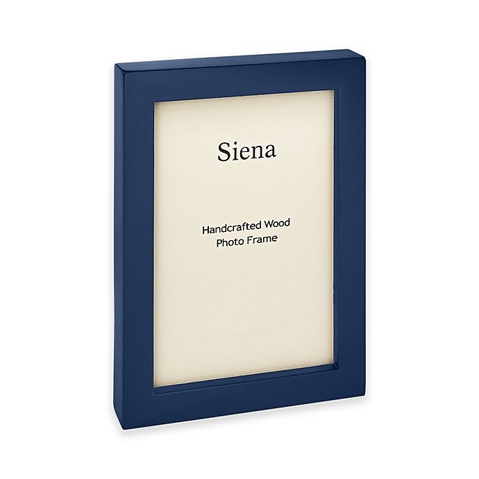 slide 1 of 1, Siena Piano Finish Wood Picture Frame - Navy, 4 in x 6 in