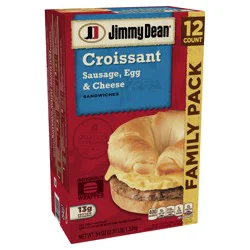 Jimmy Dean Sausage, Egg & Cheese Croissant Sandwiches, 12 Count (Frozen)