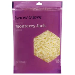 know & love Classic Cut Monterey Jack Shreds 8 Ounces