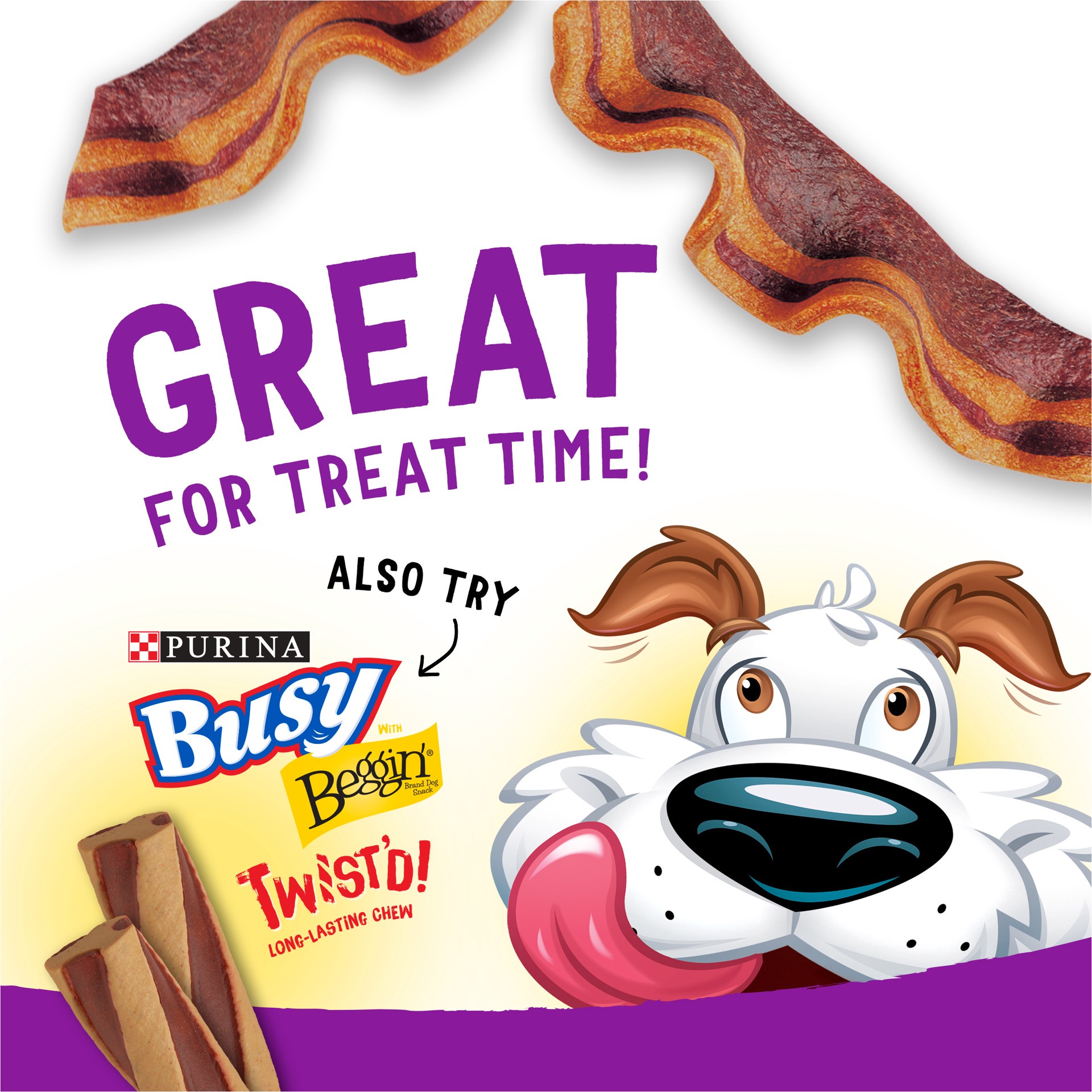 slide 3 of 8, Beggin' Purina Beggin' Strips With Real Meat Dog Treats, With Bacon and Peanut Butter Flavor, 25 oz