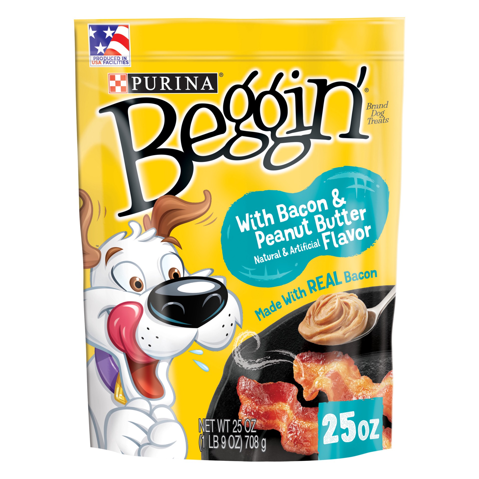 slide 1 of 8, Beggin' Purina Beggin' Strips With Real Meat Dog Treats, With Bacon and Peanut Butter Flavor, 25 oz