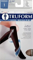 TRUFORM Large Nude Moderate Ladies Sheer Lites Leg Health Knee Highs 1 ea
