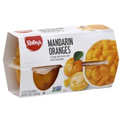 Raley's Mandarin Oranges in Juice, 4-4 oz