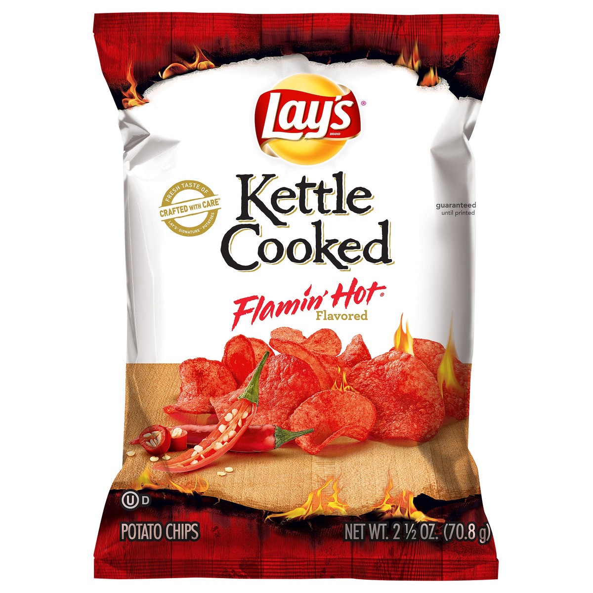 slide 1 of 6, Lay's Flamin' Hot Potato Chips, 2.5 oz