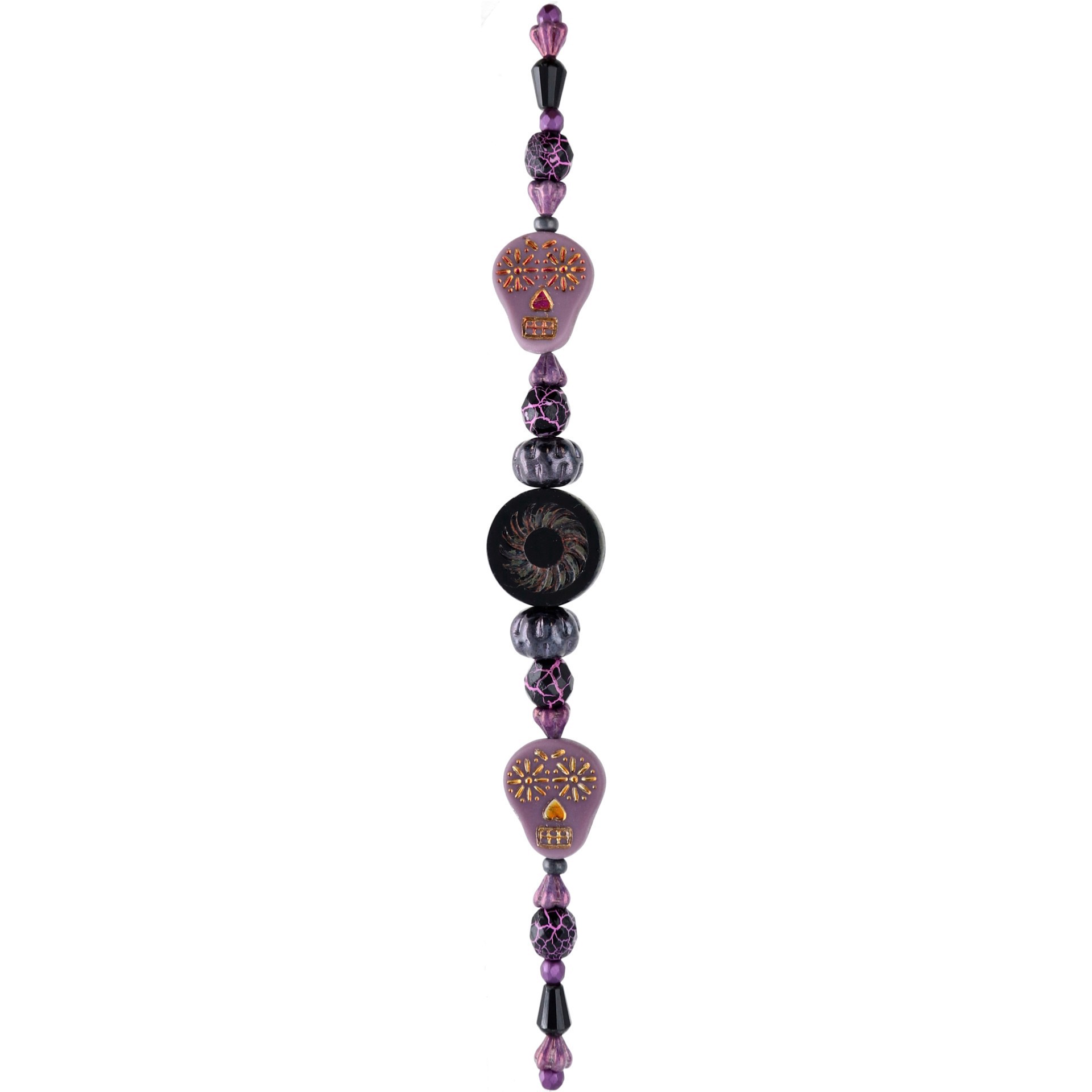 slide 4 of 5, Purple Days Czech Glass Bead Mix By Bead Landing, 3.9 mm to 19mm x 16.8mm