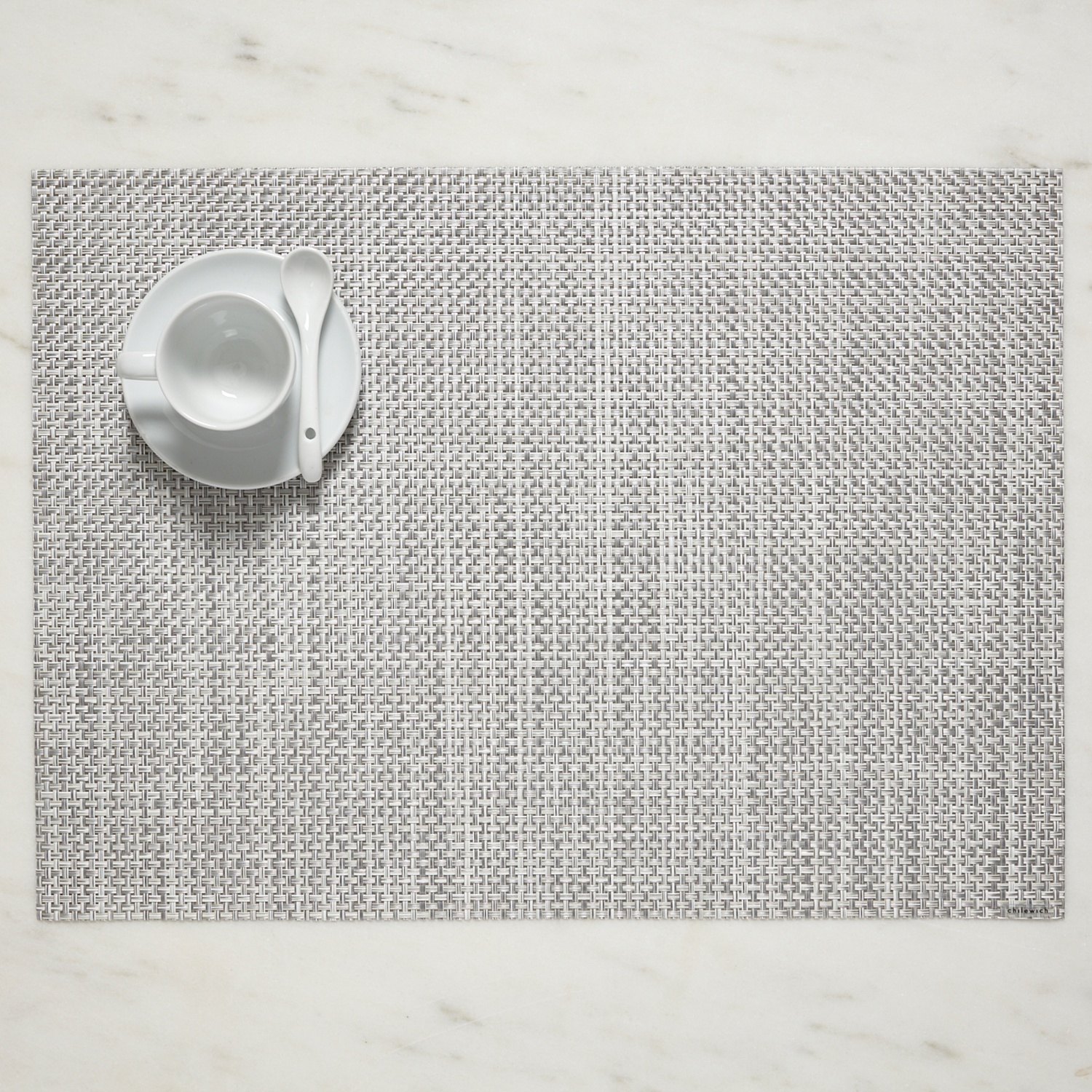 slide 1 of 1, Chilewich Basketweave Placemat, Silver, 1 ct