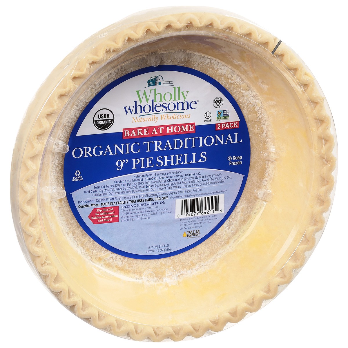 slide 2 of 9, Wholly Wholesome Traditional 9 Inch Pie Shells, 14 oz