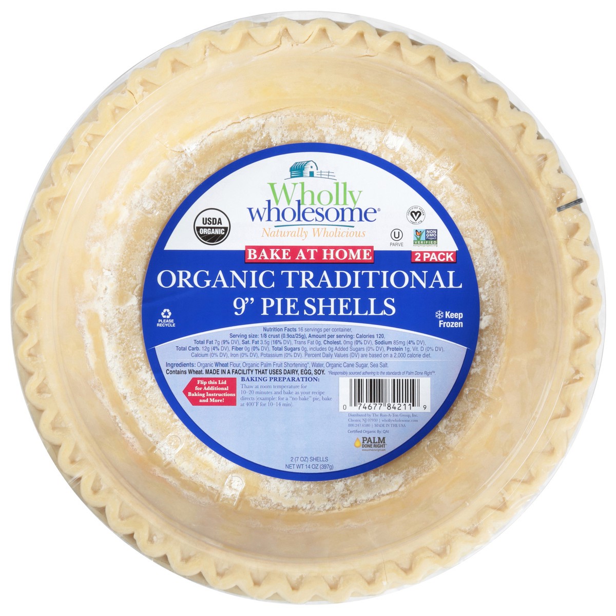 slide 1 of 9, Wholly Wholesome 9 inch Organic Traditional Pie Shells 2 ea, 14 oz