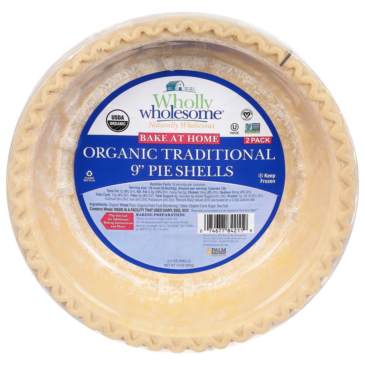 slide 1 of 9, Wholly Wholesome Traditional 9 Inch Pie Shells, 14 oz