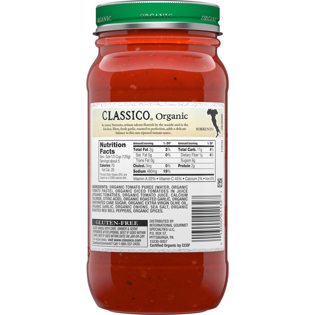 Classico Pizza Sauce, Organic - 14 oz