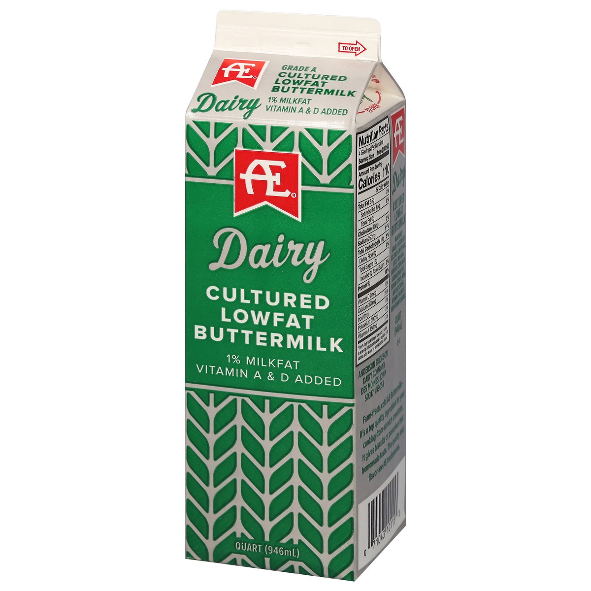 slide 9 of 9, Anderson Erickson Dairy Lowfat Cultured Buttermilk 946 ml, 946 ml