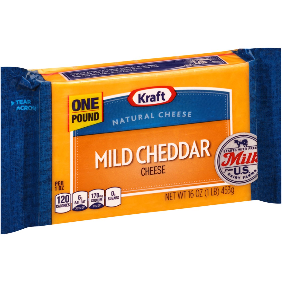 slide 5 of 8, Kraft Mild Cheddar Cheese, 16 oz Block, 16 oz