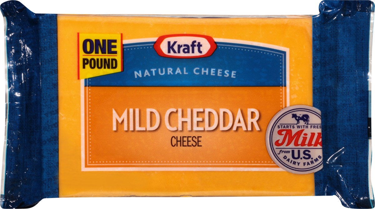 slide 7 of 8, Kraft Mild Cheddar Cheese, 16 oz Block, 16 oz