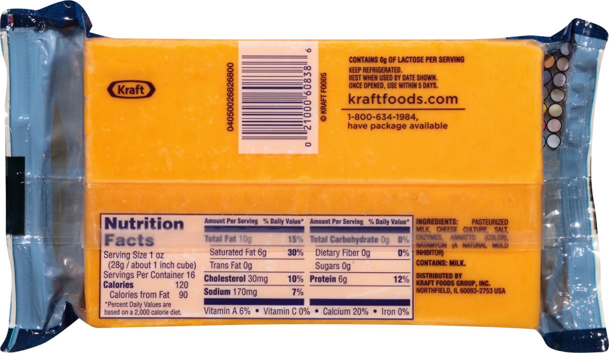 slide 4 of 8, Kraft Mild Cheddar Cheese, 16 oz Block, 16 oz