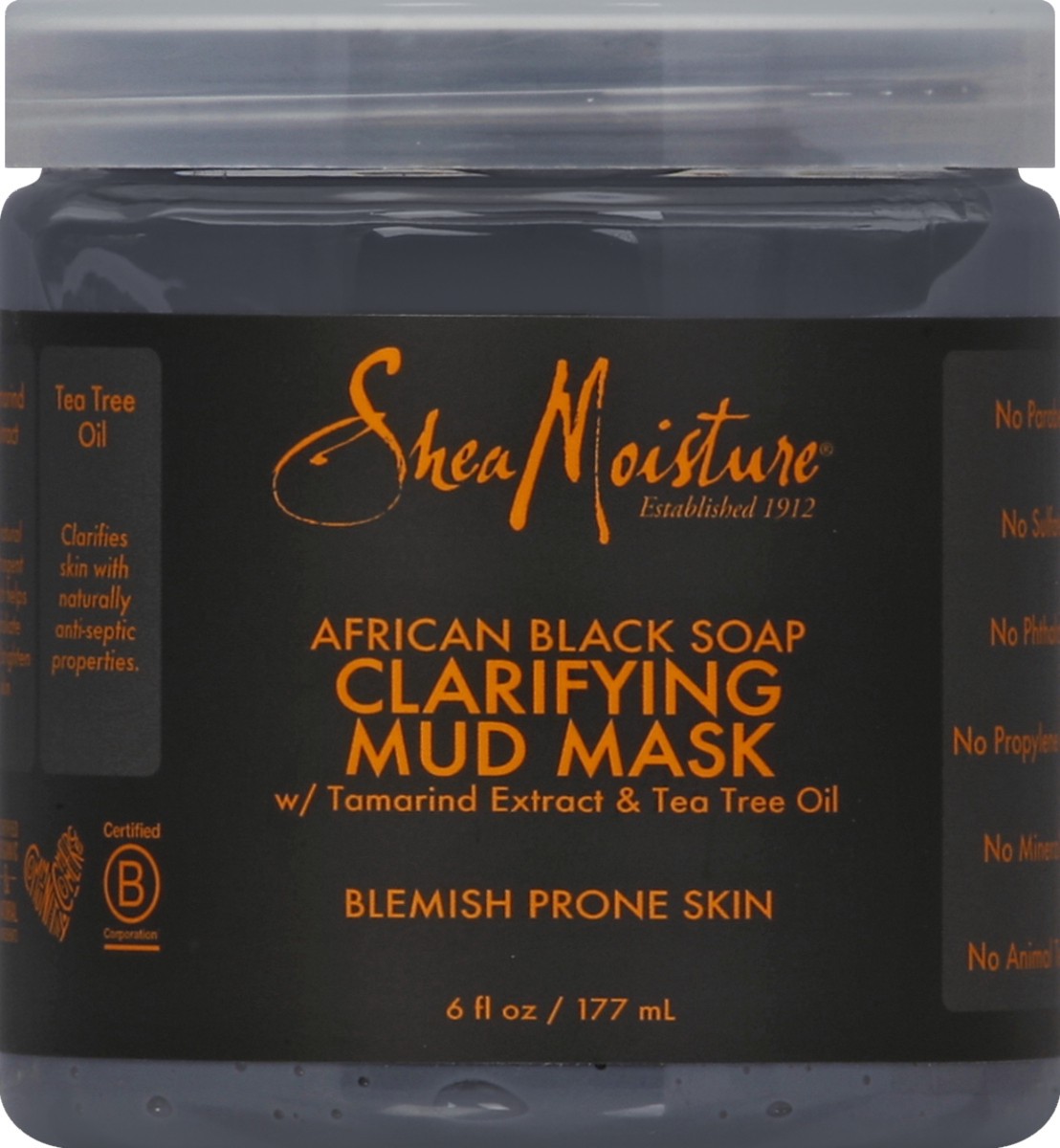 slide 2 of 2, SheaMoisture African Black Soap Tamarind Extract & Tea Tree Oil Clarifying Mud Mask - 6oz, 6 oz