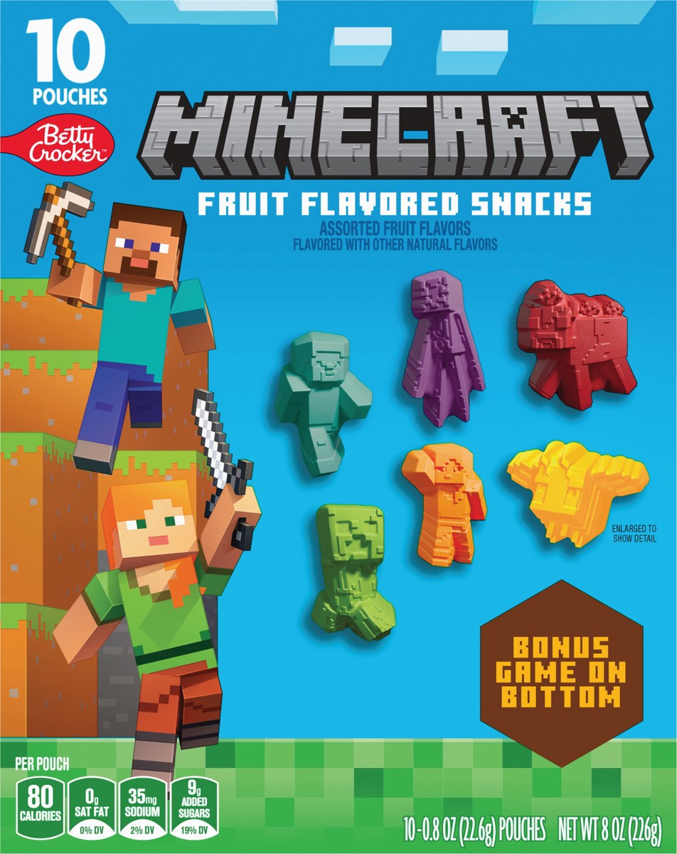 slide 6 of 13, Betty Crocker Minecraft Fruit Flavored Snacks, 10 ct; 8 oz