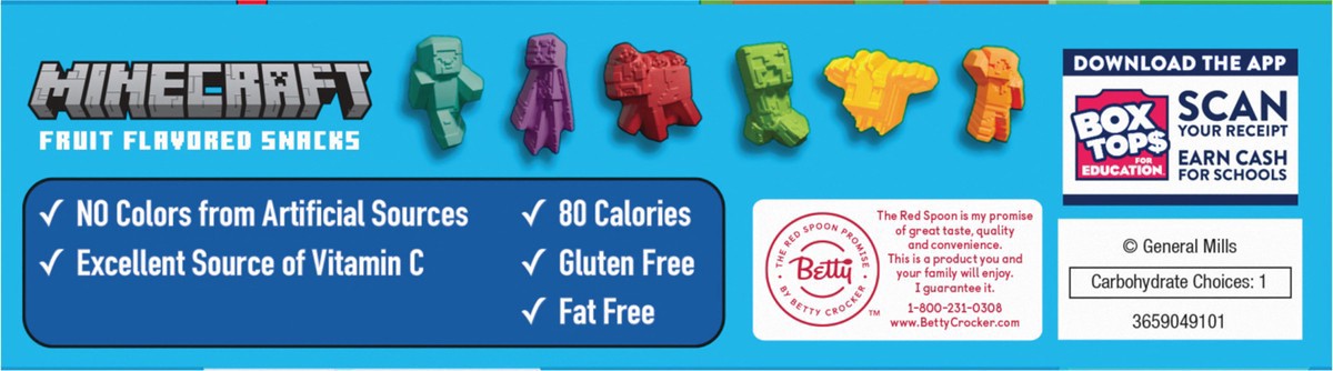 slide 2 of 13, Betty Crocker Minecraft Fruit Flavored Snacks, 10 ct; 8 oz