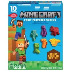 Betty Crocker Minecraft Fruit Flavored Kids Snacks, Fat Free and Gluten Free Snack, 8 oz (10 Pouches)