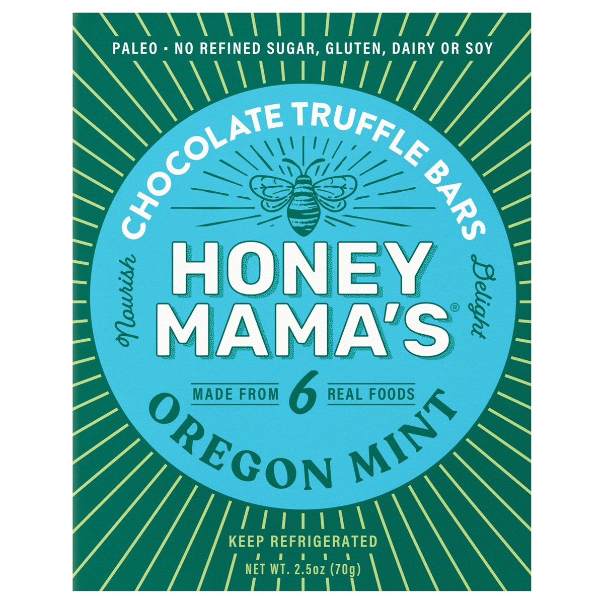 slide 1 of 9, Honey Mama's Honey Mama’s Oregon Mint Chocolate Truffle Bar 2.5oz, 2.5 oz
