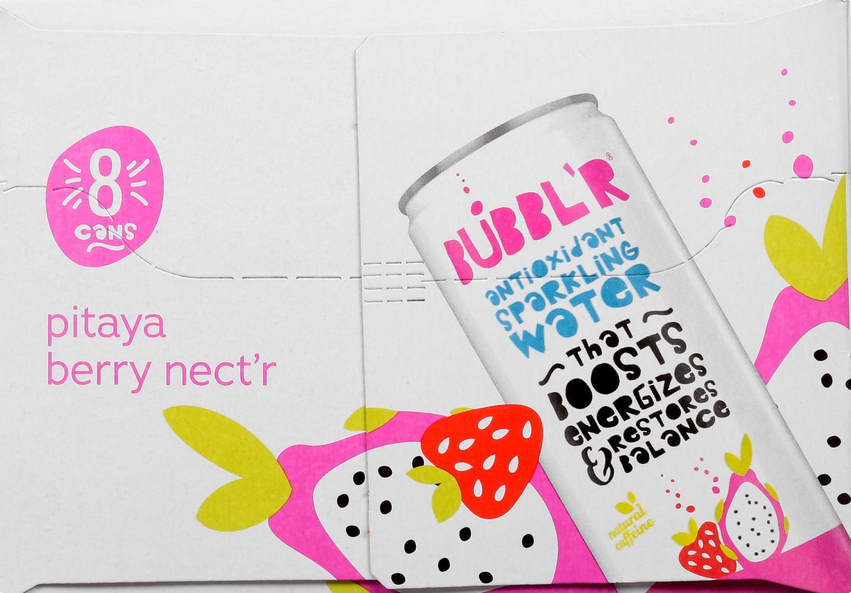 slide 11 of 13, BUBBL'R Antioxidant Pitaya Berry Nect''r Sparkling Water 8 ea, 8 ct