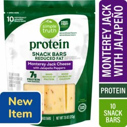 Simple Truth® Protein Reduced Fat Monterey Jack Cheese with Jalapeño Peppers Snack Bars