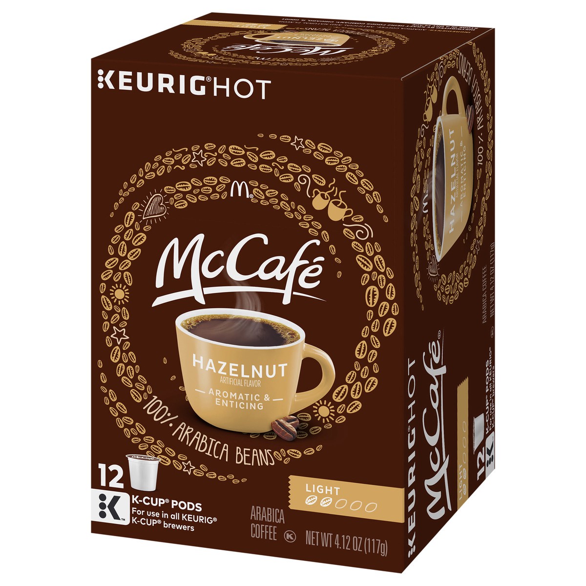 slide 2 of 12, McCafé Light Roast Hazelnut Coffee K-Cup Pods, Caffeinated, 12 ct - 4.12 oz Box, 12 ct; 4.12 oz