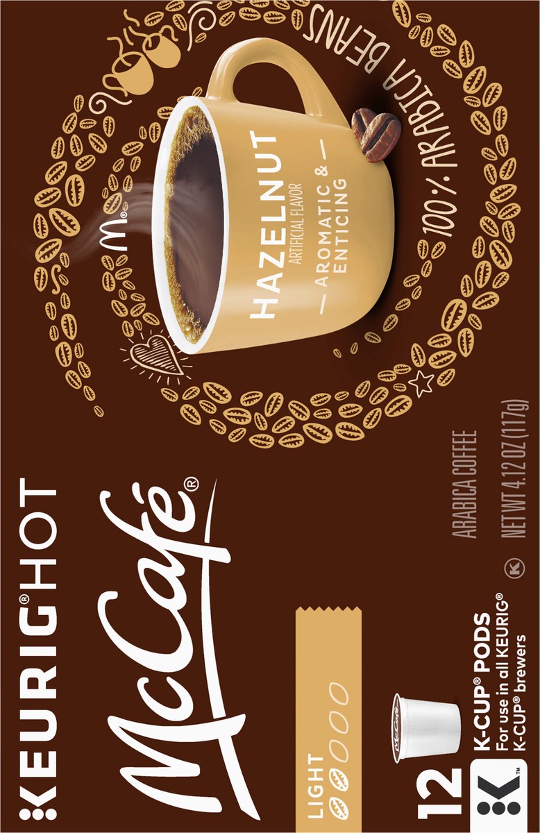 slide 5 of 12, McCafé Light Roast Hazelnut Coffee K-Cup Pods, Caffeinated, 12 ct - 4.12 oz Box, 12 ct; 4.12 oz