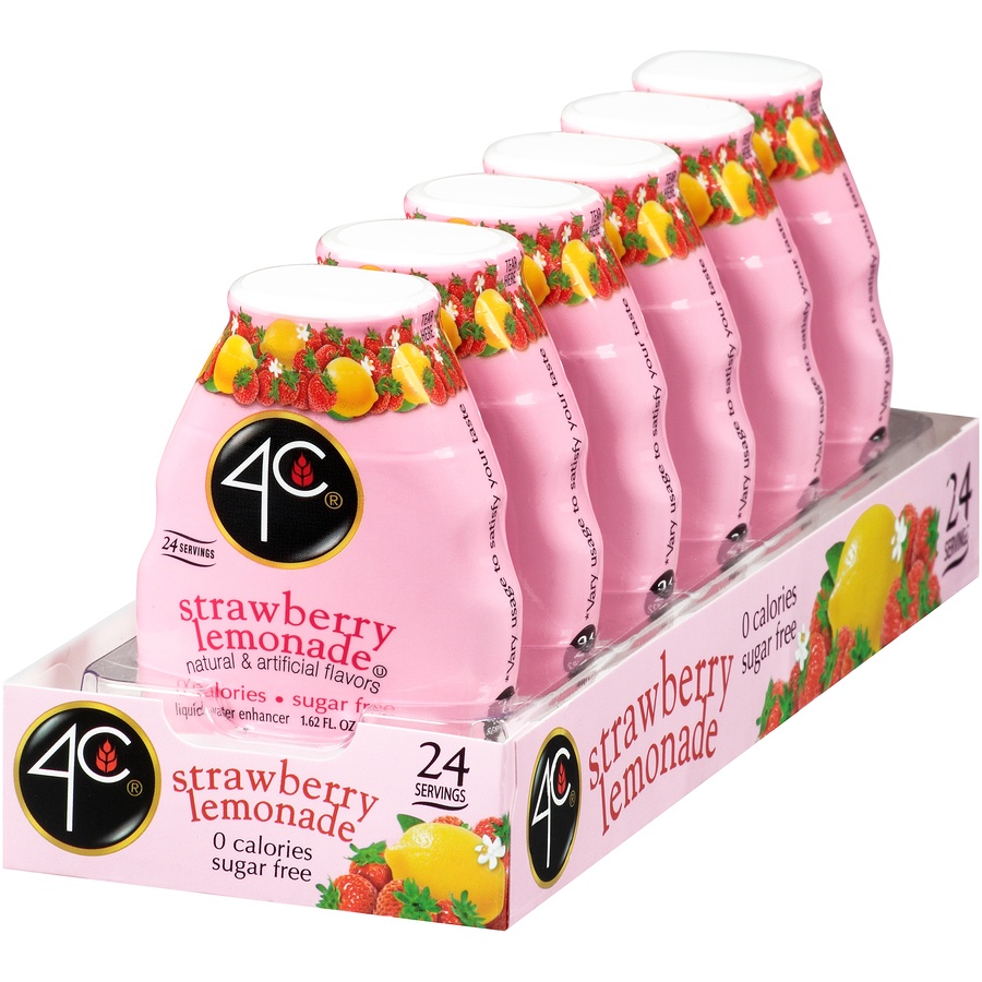 slide 3 of 8, 4C Liquid Water Enhancer - Strawberry Lemonade, 1.62 oz