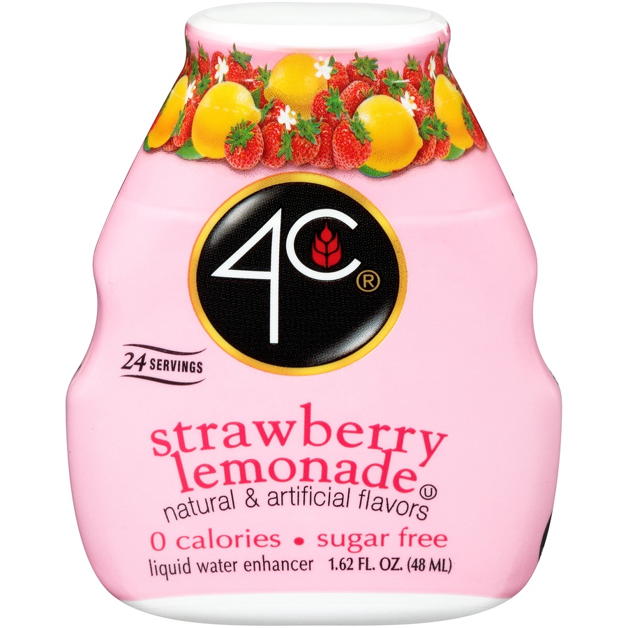 slide 1 of 8, 4C Liquid Water Enhancer - Strawberry Lemonade, 1.62 oz
