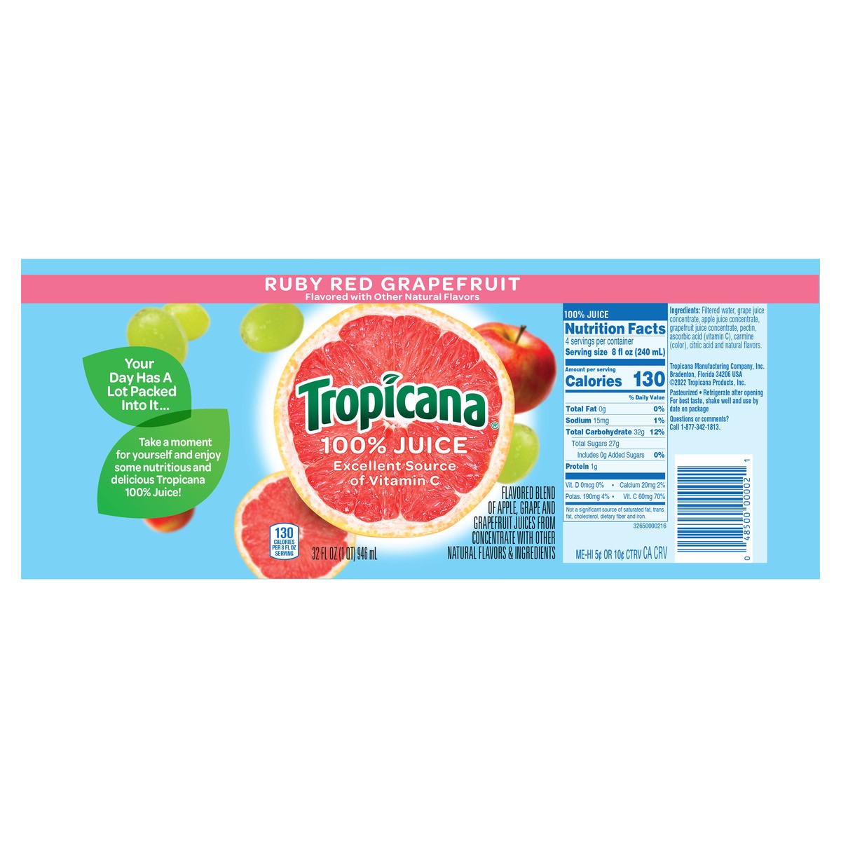 slide 3 of 12, Tropicana Ruby Red Grapefruit- 32 fl oz, 32 fl oz