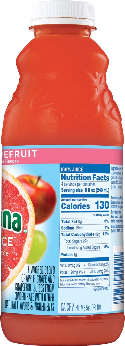 slide 4 of 12, Tropicana Ruby Red Grapefruit- 32 fl oz, 32 fl oz