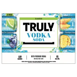 TRULY Vodka Soda Classic Variety Pack (12 fl. oz. Can, 8pk.)