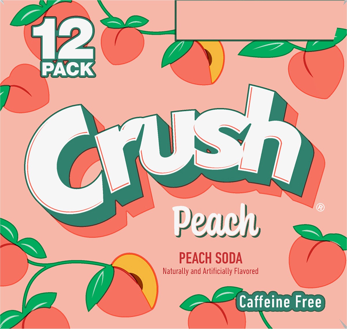 slide 5 of 7, Crush Peach Soda, 12 fl oz cans, 12 pack, 12 ct; 12 fl oz