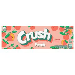 Crush Peach Soda, 12 fl oz cans, 12 pack