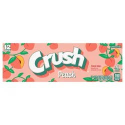 Crush Peach Soda, 12 fl oz cans, 12 pack
