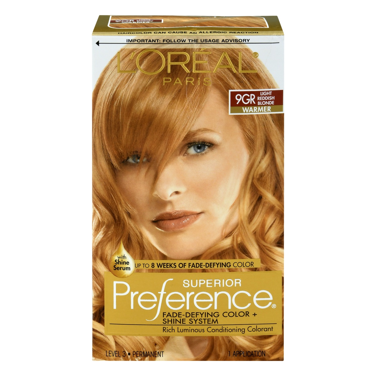 slide 1 of 1, L'Oréal Superior Preference Fade-Defying Color + Shine System - 9GR Light Reddish Blonde, 1 ct