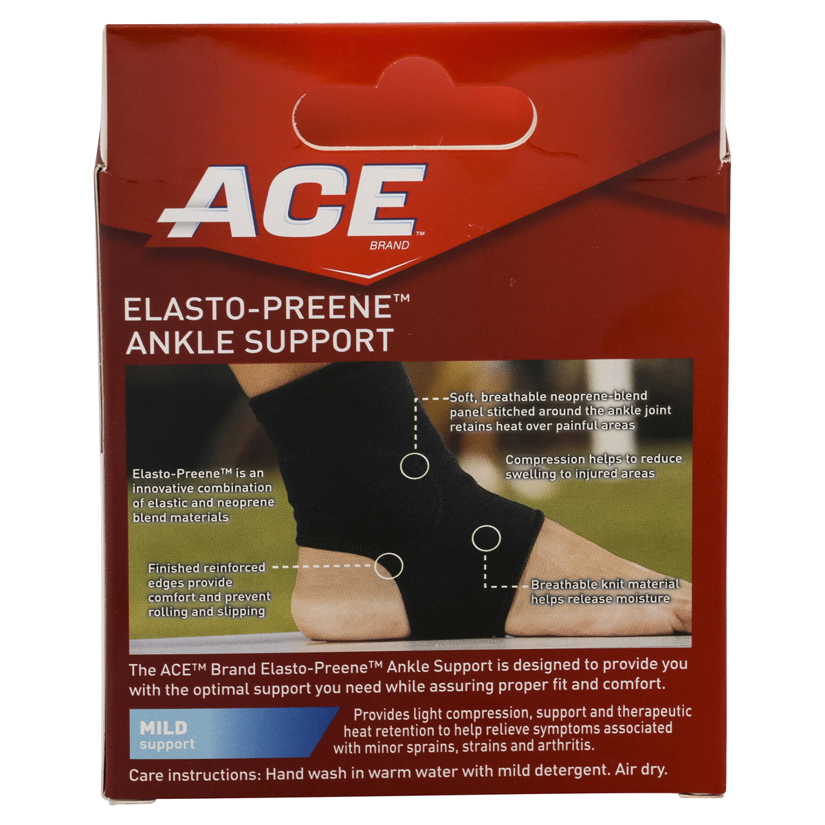 slide 4 of 5, Ace Elasto-Preene Ankle Support Mild Support, L/X-Large, LG/XL