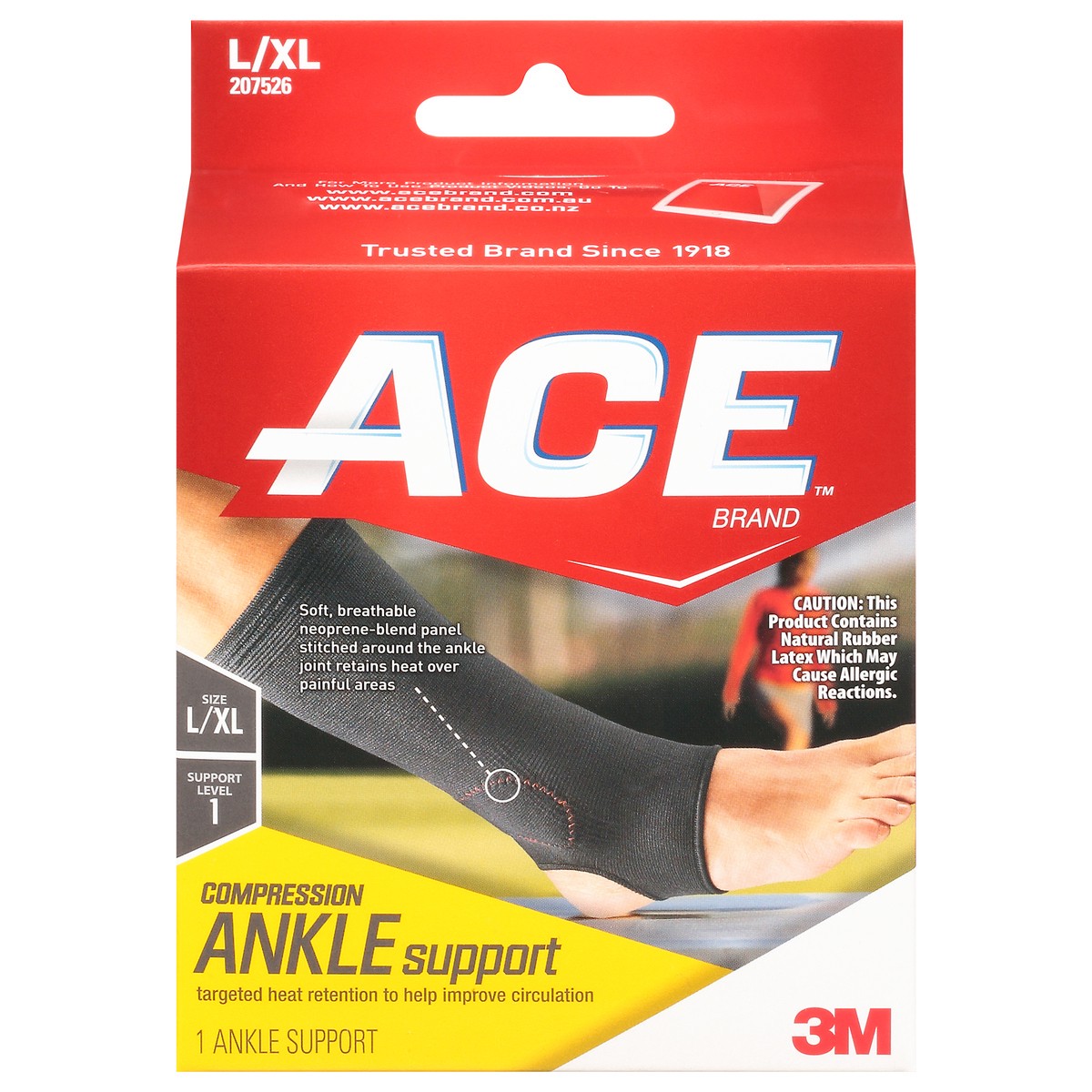 slide 1 of 9, Ace Elasto-Preene Ankle Support Mild Support, L/X-Large, large/xlarge